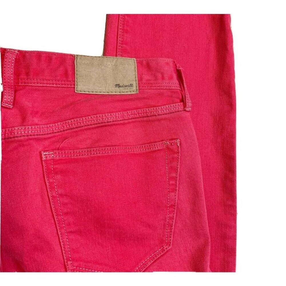 madewell Rail Straight Mid rise jeans Light wash rep pink Sz 26 cotton pockets - Picture 5 of 11